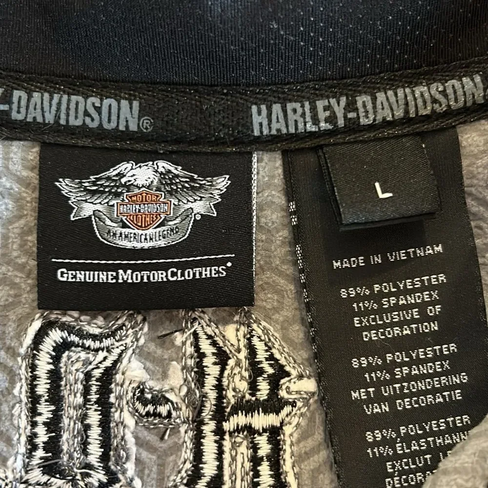 Harley Davidson Mens 1/4 Zip Softshell Jacket